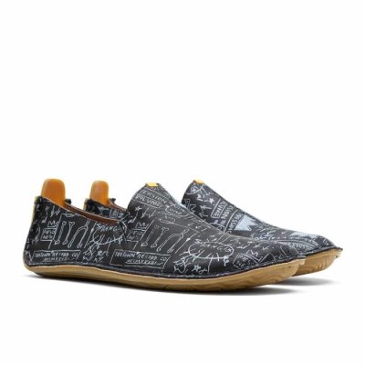 Vivobarefoot Women's Ababa Basquiat Casual Shoes - Black USA [PAW013895]